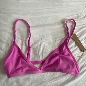 SKIMS NWT Signature swim adjustable triangle top NEON ORCHID